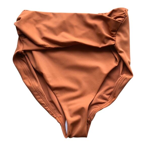 Andie NWT Women’s Barbados High Rise Bikini Bottom Chestnut Orange Extra Small - Picture 4 of 12